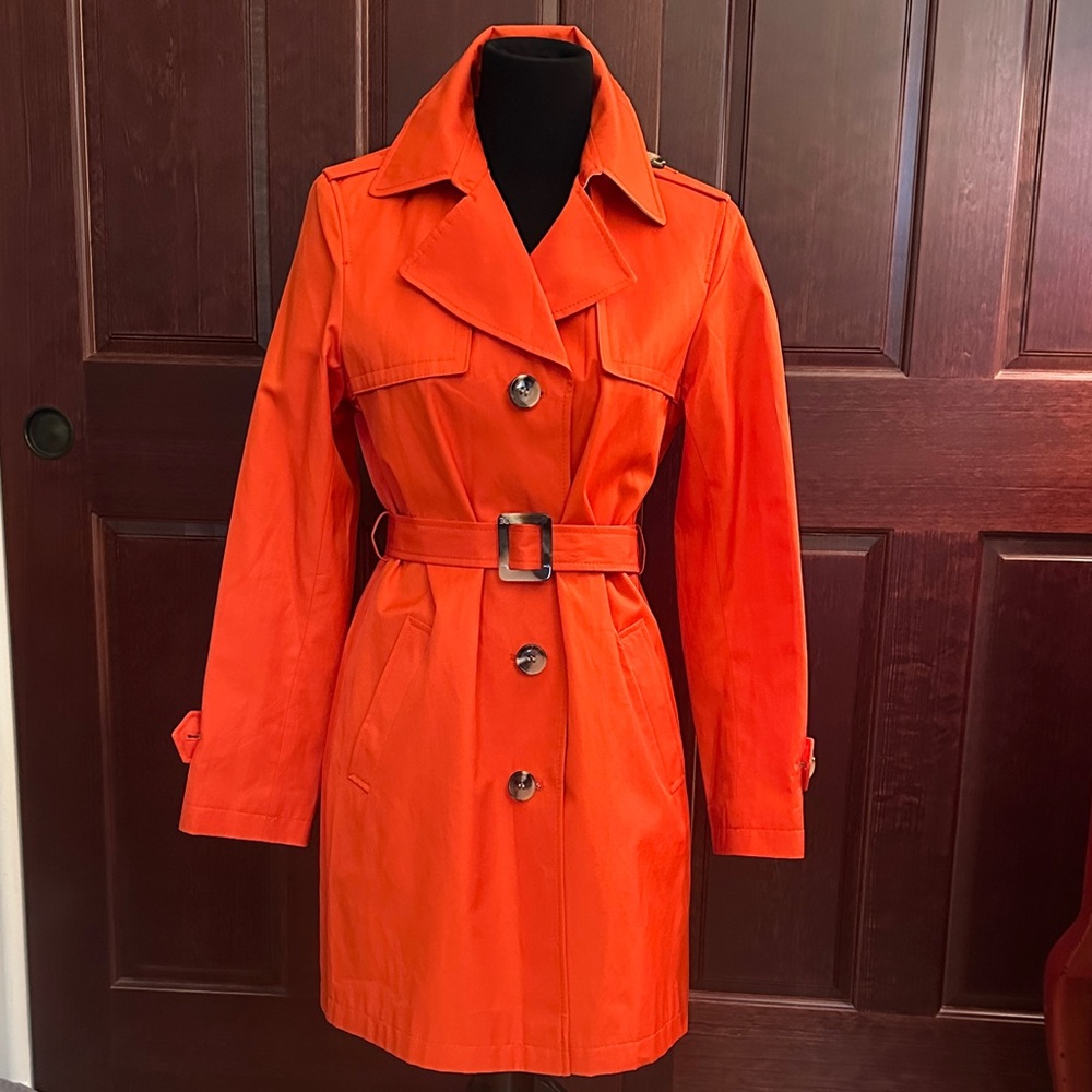 Women's NWOT Sam Edelman Orange Trench Coat